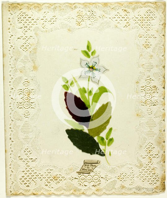 Wilt Thou Be Mine Love? (valentine), c. 1840. Creator: Unknown.
