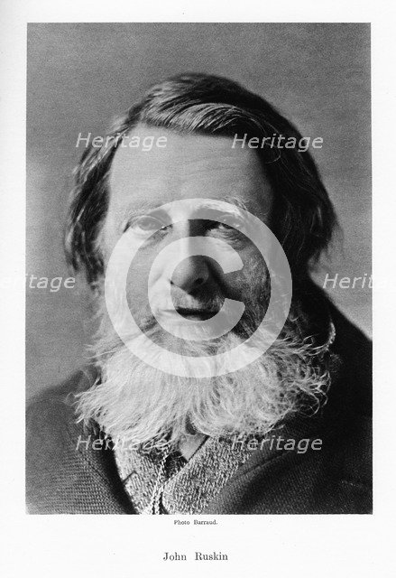 John Ruskin, English critic, poet and artist, c1880s.Artist: Barraud