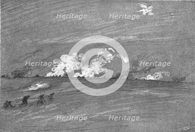 The Battle Seen by a Combatant; H-Hour (5:16 a.m.) of D-Day (October 23)...1917 Creator: F Elim.