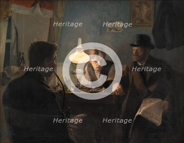 A Visit to the Shoemaker's Shop, 1885. Creator: Ring, Laurits Andersen (1854-1933).