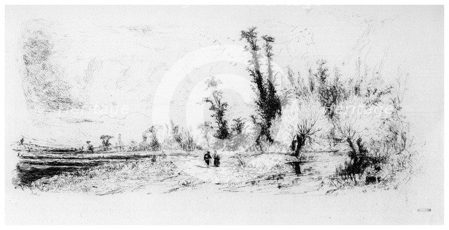 'Saulaie des Environs de Paris', c1820-1870, (1924). Artist: Paul Huet