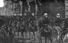 'Cavalry Demonstration in the Arab Quarter, Cairo', c1882-85. Artist: Unknown.