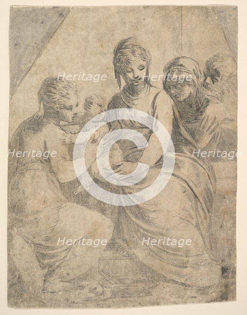 The Virgin and Child accompanied by saints, ca. 1540-50. Creator: Andrea Schiavone.