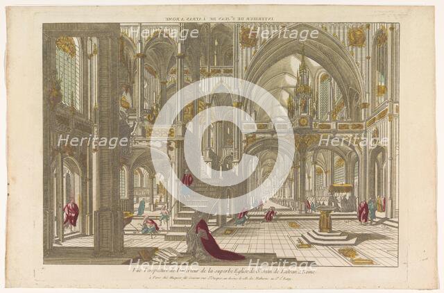 View of the interior of the church of Saint John Lateran in Rome, 1735-1805. Creator: Unknown.