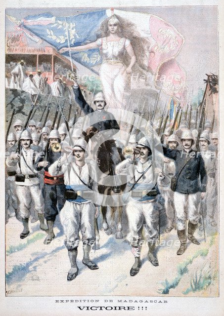 Victory!!, French intervention in Madagascar, 1895. Creator: F Meaulle.