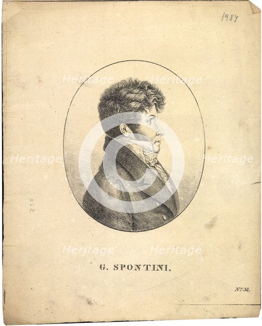Portrait of Gaspare Spontini (1774-1851), ca 1820.
