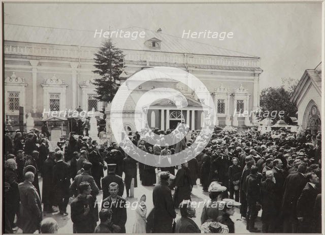 The Funeral of Anton Chekhov on the Novodevichy Cemetery, July 22, 1904, 1904. Artist: Anonymous  
