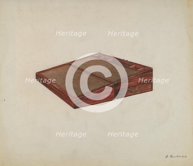 Writing Desk, Lap, c. 1941. Creator: Mattie P. Goodman.