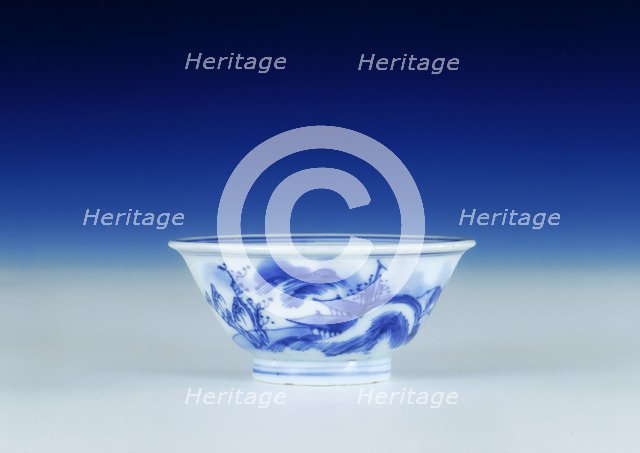 Blue and white tea cup, early Kangxi period, Qing dynasty, China, 1662-1683. Artist: Unknown