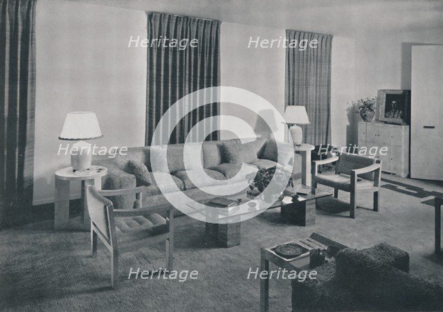 'Living room in the apartment of Samuel A. Marx', 1942.  Artist: Unknown.