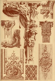 Plaster ornaments, France, 17th and 18th centuries, (1898). Creator: Unknown.
