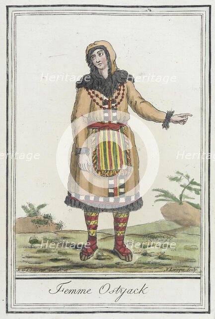 Costumes de Différents Pays, 'Femme Ostyack', c1797. Creators: Jacques Grasset de Saint-Sauveur, LF Labrousse.