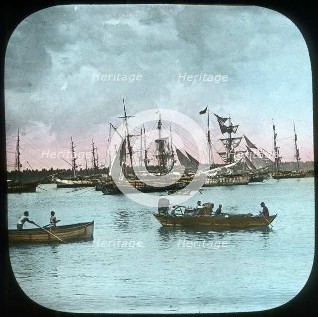 Colombo Harbour, Ceylon, late 19th or early 20th century. Artist: Unknown