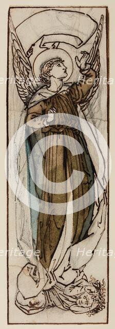 Hope standing on Despair, 1865-66. Creator: Sir Edward Coley Burne-Jones.