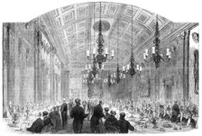 Banquet at the Fishmongers' Hall on Lord Mayor's Day, 1861. Creator: Unknown.