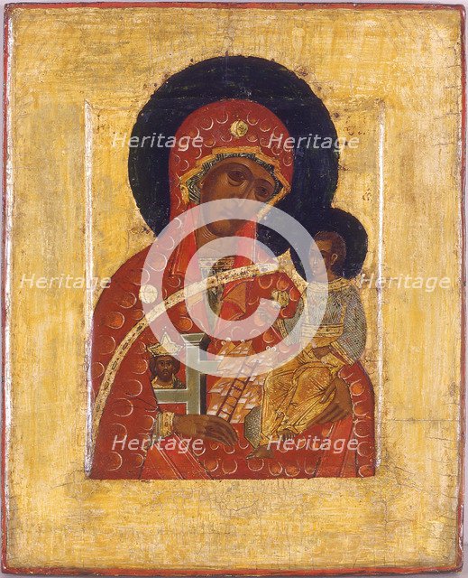 The Virgin The Mountain torn out not by Hands, 16th century. Artist: Russian icon  