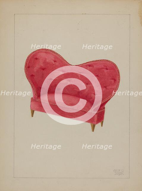 Doll Sofa, c. 1936. Creator: Julie C Brush.