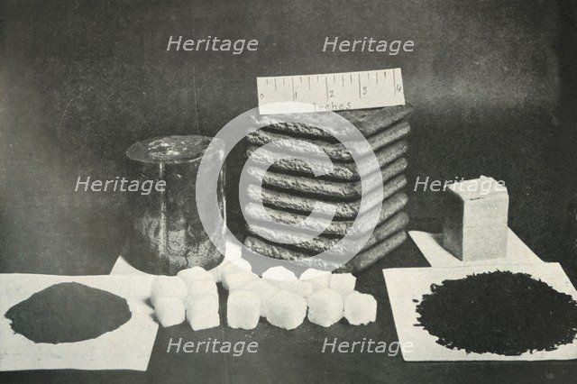 'The Polar Party's Sledging Ration (Pemmican, biscuits, butter, cocoa, sugar and tea)', 1911, (1913) Artist: Herbert Ponting.