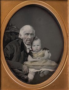Josiah Bunting, 85, with George M. Bunting, 17 Months, 1850s. Creator: Samuel Broadbent.