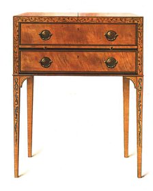 Painted Satin-Wood Dressing-Table,1908. Creator: Shirley Slocombe.