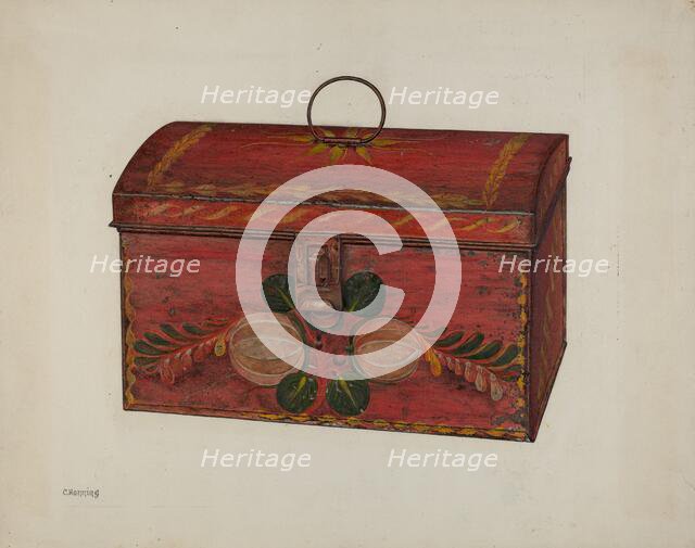 Toleware Box, c. 1940. Creator: Charles Henning.