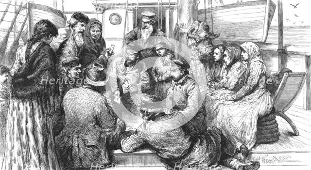 'The Emigration of the Russian Jews - Sketches on board the Guion Liner "Wisconsin", 1891. Creator: Unknown.