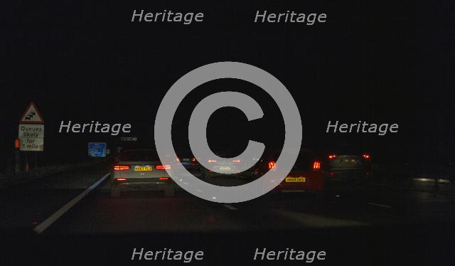 M27 motorway during evening rush-hour 2018. Creator: Unknown.