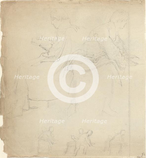 Sheet of Studies [recto and verso], in or after 1811. Creator: John Flaxman.