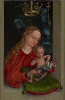 Madonna and Child in a Window, about 1485-1490. Creator: Martin Schongauer.