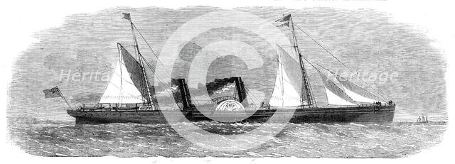 New steam-ship "Giraffe" for the Glasgow and Belfast Royal Mail line, 1860. Creator: Unknown.