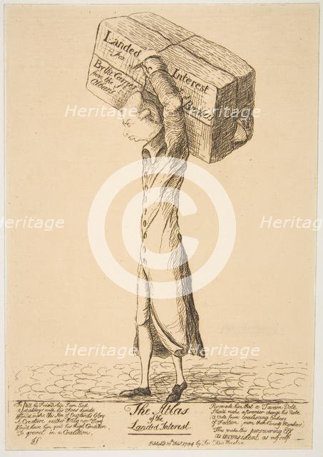 The Atlas of the Landed Interest, February 18, 1784. Creator: James Sayers.