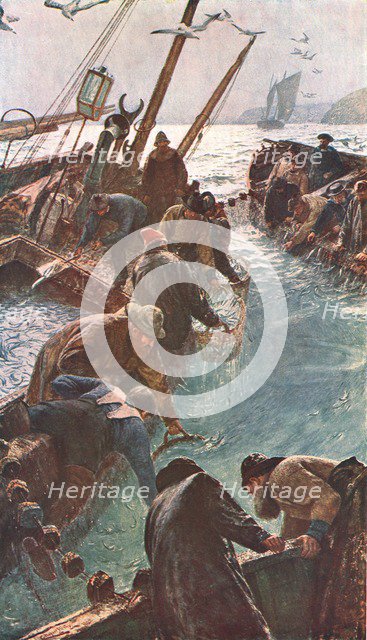 'How We Caught the Pilchards', 1895, (c1902). Creator: Unknown.