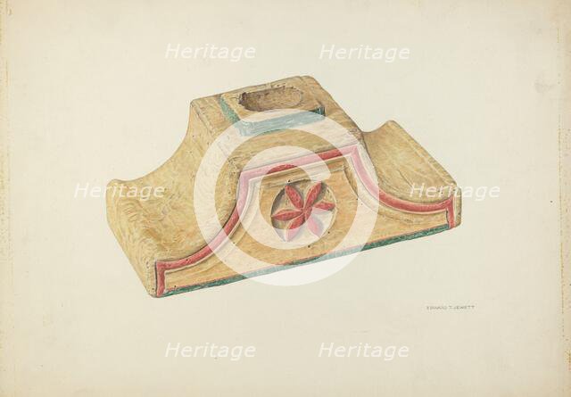 Candleholder (Ecclesiastical), 1939. Creator: Edward Jewett.