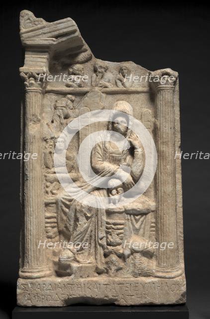 Grave Stele (Relief), c. 50 BC. Creator: Unknown.