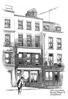 Percy Bysshe Shelley's house, Poland Street, Borough of Westminster, London, 1912.Artist: Frederick Adcock
