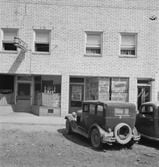 On main street, a new town, Tulelake, Siskiyou County, California, 1939. Creator: Dorothea Lange.