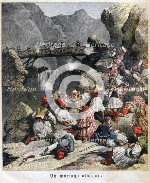 'An Albanian marriage', 1892. Artist: Unknown