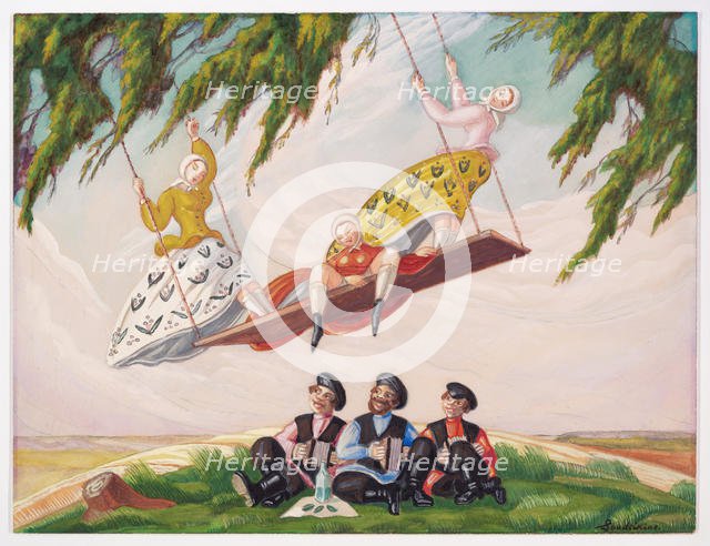 The Swing, 1920s. Artist: Sudeykin, Sergei Yurievich (1882-1946)