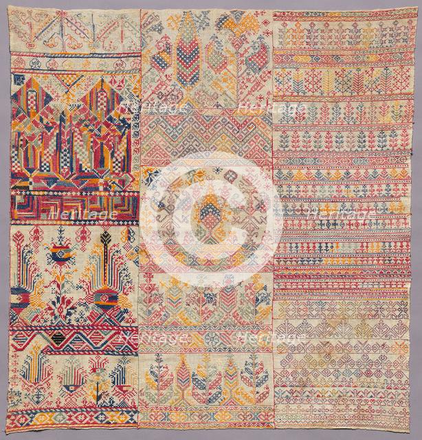 Embroidery sampler, 1800s. Creator: Unknown.