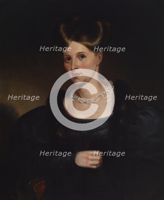 Portrait of Lydia Lloyd Murray, 1833. Creator: Alfred Jacob Miller.