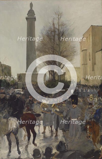 Fifth Regiment in Mount Vernon Place, 1889-1898. Creator: James G Harwood.