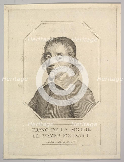François de La Mothe Le Vayer, 1648. Creator: Claude Mellan.