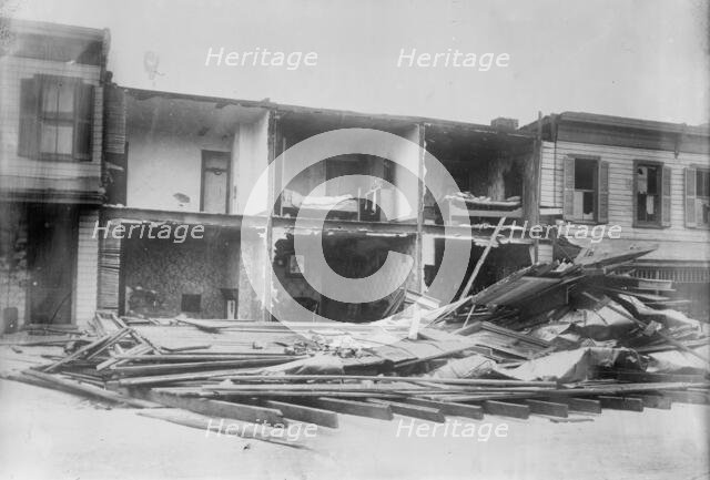 Wrecked Washington houses, 1914. Creator: Bain News Service.