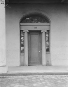 Door of an unidentified building, New Orleans or Charleston, South Carolina, between 1920 and 1926. Creator: Arnold Genthe.