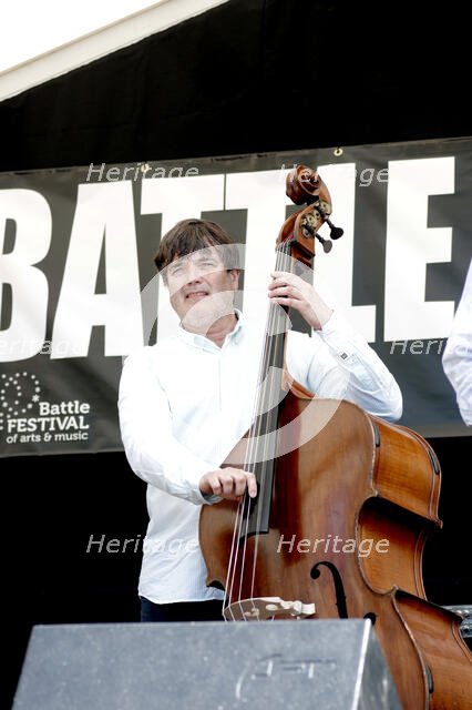 Dave Newton, Alan Barnes Trio, Battle Jazz Weekend, Battle, East Sussex, 24 July 2022. Creator: Brian O'Connor.