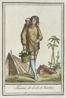 Costumes de Différents Pays, 'Femme de l'Isle de Norton', c1797. Creator: Jacques Grasset de Saint-Sauveur.