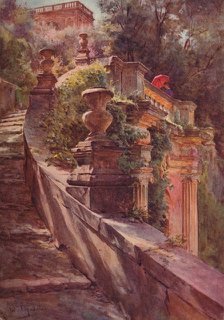 'La Scallea Delle Sfinge, Villa D'Este', c1900 (1913). Artist: Walter Frederick Roofe Tyndale.