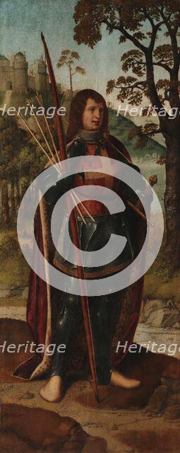 Saint Sebastian. Triptych of Our Lady of Mercy, left panel, First quarter of 16th century. Creator: Provost (Provoost), Jan (1465-1529).