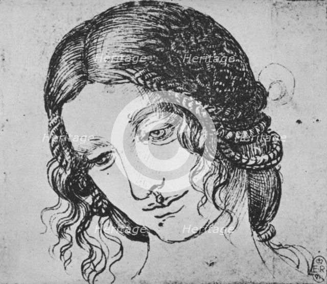 'Study of a Woman's Braided Hair', c1480 (1945). Artist: Leonardo da Vinci.