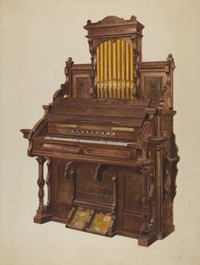 Church Organ, c. 1939. Creator: Amos C. Brinton.